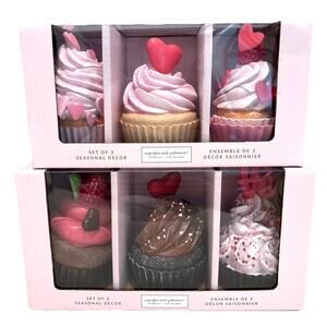 Cupcakes & Cashmere Valentine's Day Frosted Cupcakes Set Of 6 Vanilla Chocolate